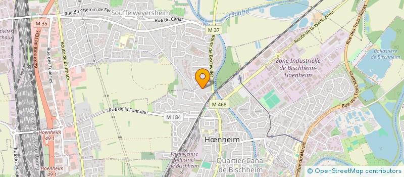 localisation de l'entreprise SCI LES TUILERIES  HNHEIM