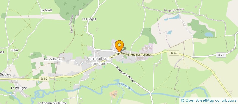 localisation de l'entreprise SCI LES TUILERIES à VERNEUIL-SUR-IGNERAIE
