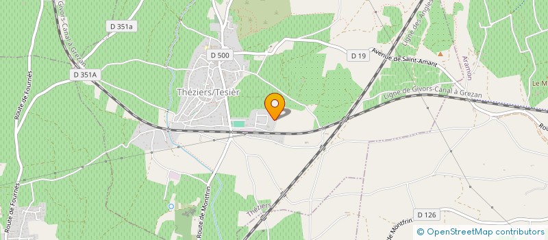 localisation de l'entreprise SCI LES TUILERIES  THEZIERS