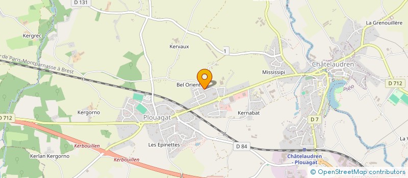 localisation de l'entreprise SCI LES TWINS  CHATELAUDREN-PLOUAGAT