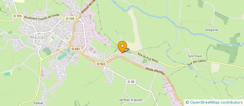 localisation de l'entreprise SCI LES V DOLMENS à MAURIAC