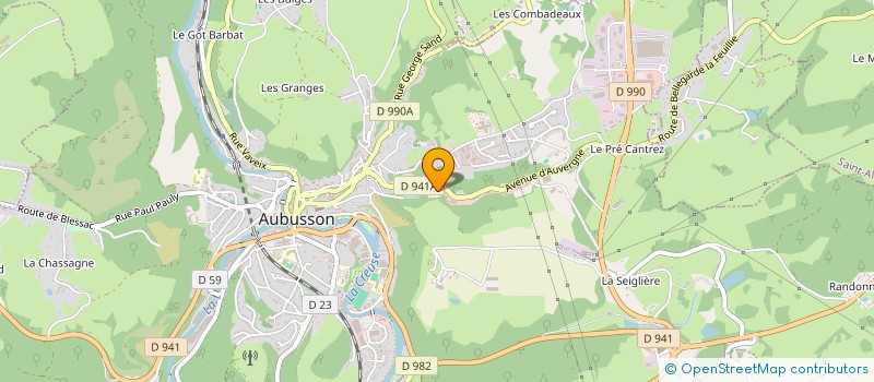 localisation de l'entreprise SCI LES VALLEES à AUBUSSON