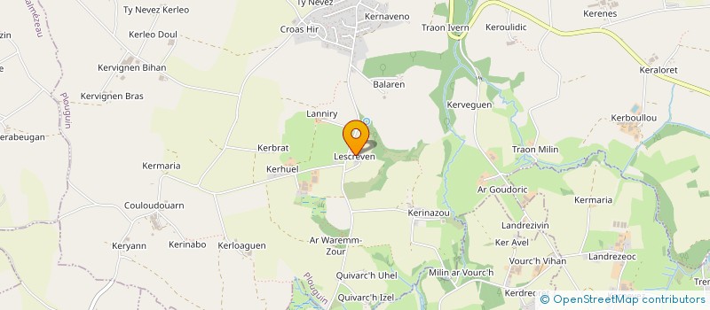 localisation de l'entreprise SCI LES VALLONS  PLOUGUIN