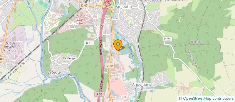 localisation de l'entreprise SCI LES VANNOTTES à DANJOUTIN