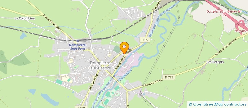 localisation de l'entreprise SCI LES VERNISES  DOMPIERRE-SUR-BESBRE