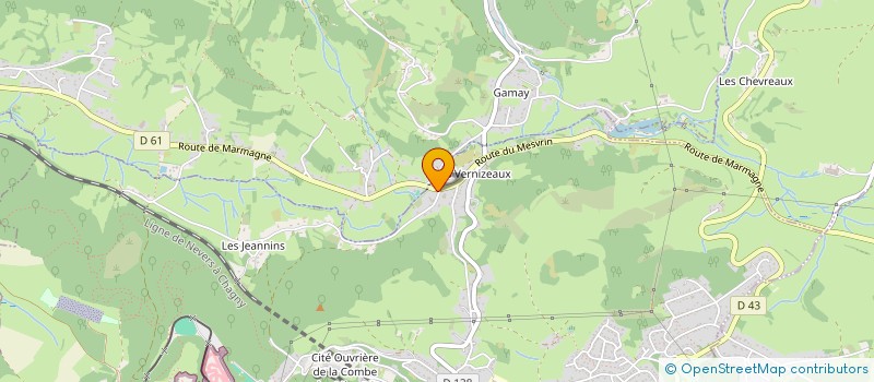 localisation de l'entreprise SCI LES VERNIZEAUX  LE CREUSOT