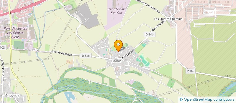 localisation de l'entreprise SCI LES VERTS PRES à BALAN