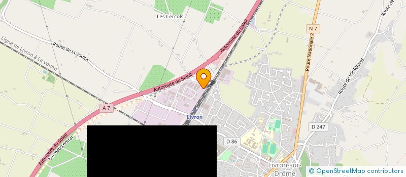 localisation de l'entreprise SCI LES VIGNAUX  LIVRON-SUR-DROME