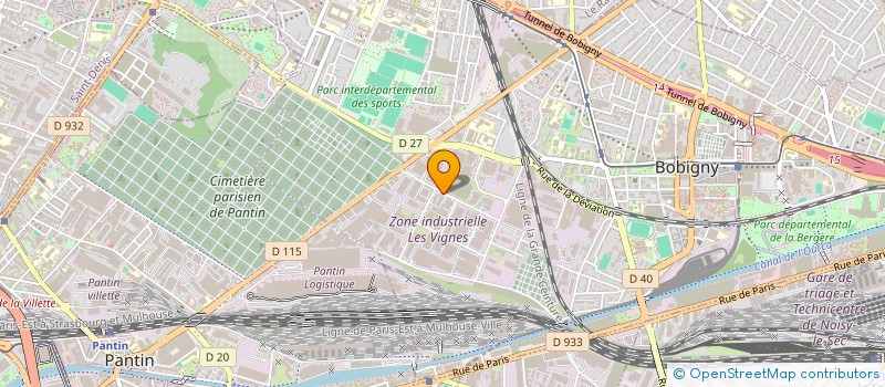 localisation de l'entreprise SCI LES VIGNES  BOBIGNY