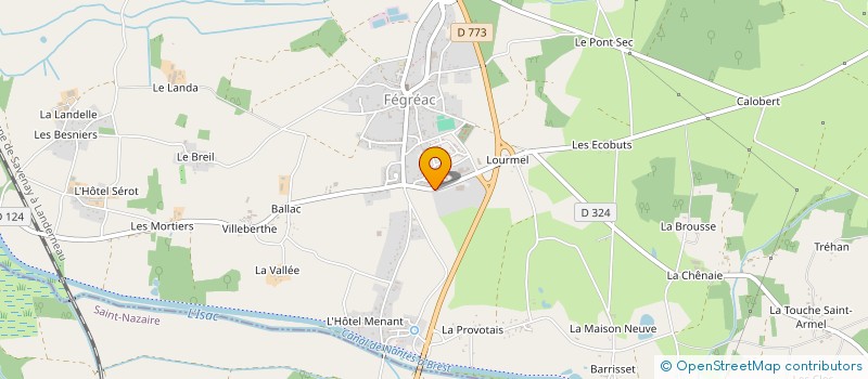 localisation de l'entreprise SCI LES VIGNES  FEGREAC