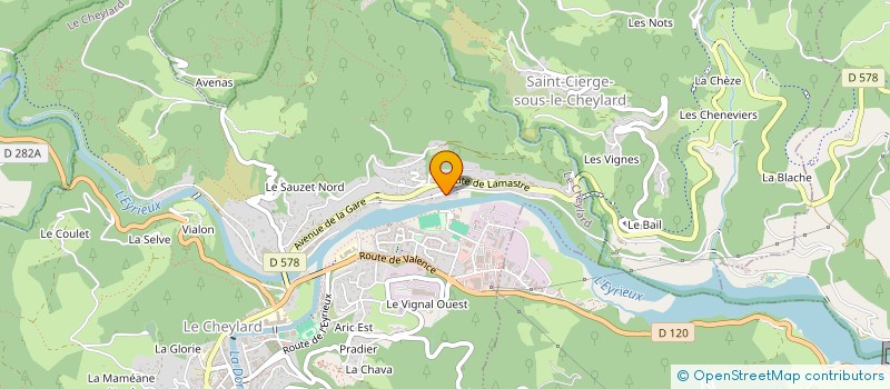 localisation de l'entreprise SCI LES VIGNES  LE CHEYLARD