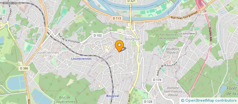 localisation de l'entreprise SCI LES VIGNES  BOUGIVAL