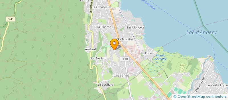 localisation de l'entreprise SCI LES VIGNOBLES DU LAC  SEVRIER