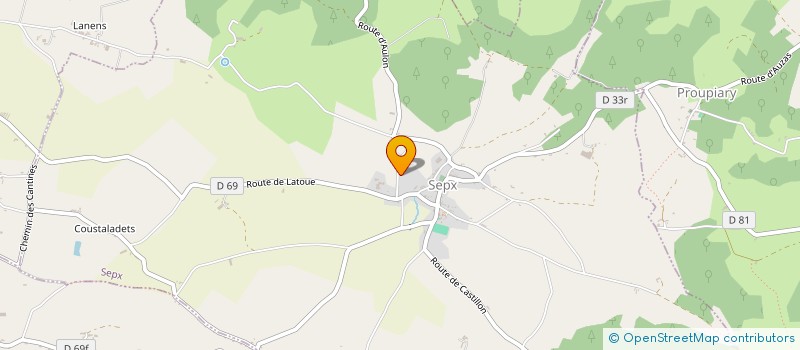 localisation de l'entreprise SCI LES VIGNOLES  PROUPIARY