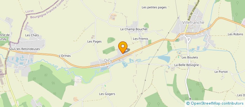 localisation de l'entreprise SCI LES VILLES PERDUES à CHARNY OREE DE PUISAYE