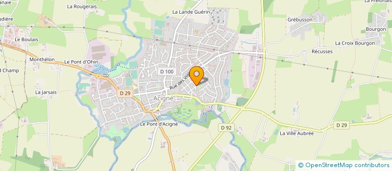 localisation de l'entreprise SCI LES VOLETS BLEUS  ACIGNE