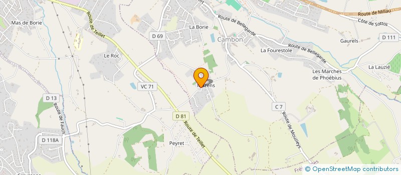 localisation de l'entreprise SCI LES YLANGS  CAMBON