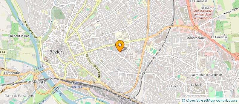 localisation de l'entreprise SCI LES ZEBRES  BEZIERS