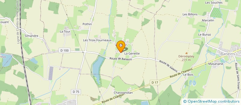 localisation de l'entreprise SCI LES2J  VALEINS