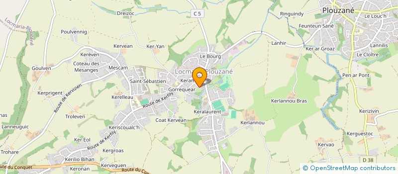 localisation de l'entreprise SCI LESCOP  LOCMARIA-PLOUZANE