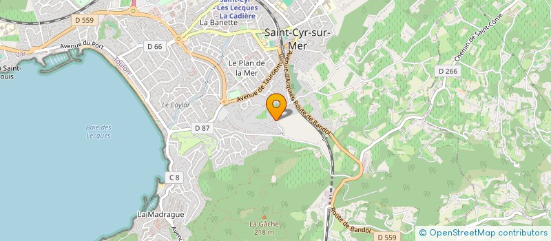 localisation de l'entreprise SCI LESCURE à SAINT-CYR-SUR-MER