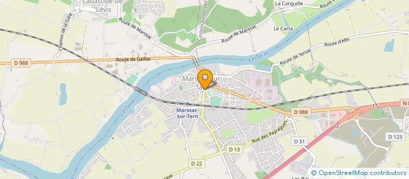 localisation de l'entreprise SCI LESS à MARSSAC-SUR-TARN