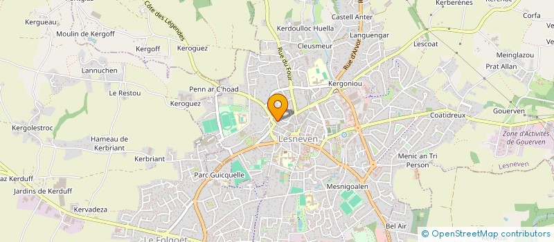 localisation de l'entreprise SCI LESVET  LESNEVEN