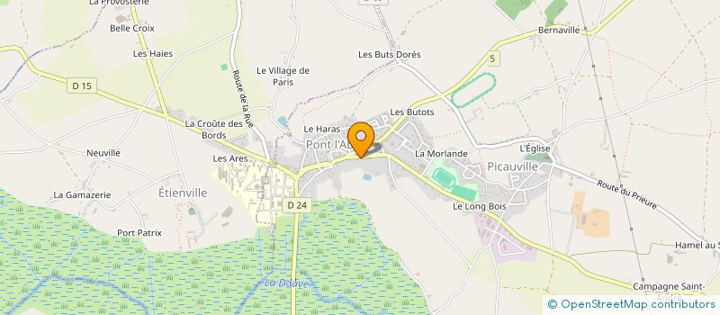 localisation de l'entreprise SCI LETERRIER - LEFEBVRE  CROSVILLE-SUR-DOUVE