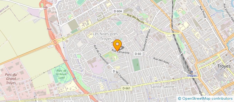 localisation de l'entreprise SCI LEVALU  LES NOES-PRES-TROYES