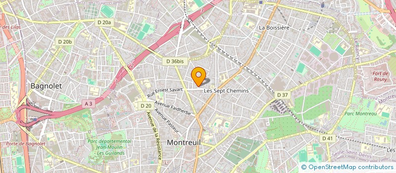 localisation de l'entreprise SCI LEVAROTH à MONTREUIL