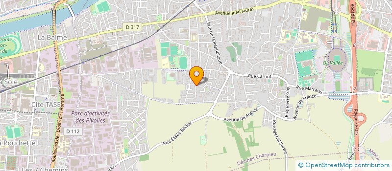 localisation de l'entreprise SCI LEVERA-BONNET  DECINES-CHARPIEU