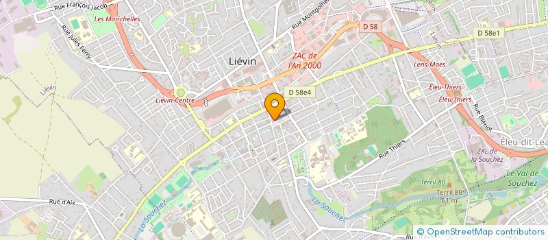 localisation de l'entreprise SCI LEZIER  LIEVIN