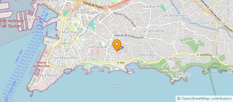 localisation de l'entreprise SCI LG DE THEZY  TOULON