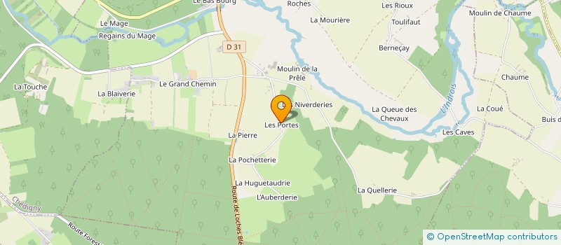 localisation de l'entreprise SCI LH LES PORTES  SAINT-QUENTIN-SUR-INDROIS