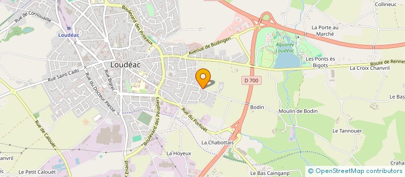 localisation de l'entreprise SCI LHTG 22 à LOUDEAC