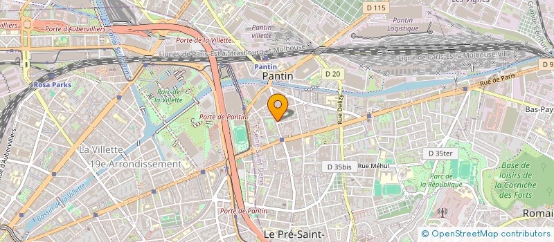 localisation de l'entreprise SCI LHYLODE  PANTIN
