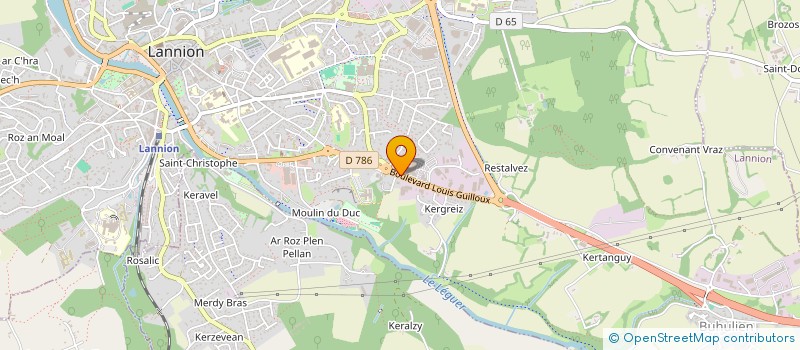 localisation de l'entreprise SCI LIABEL  LANNION