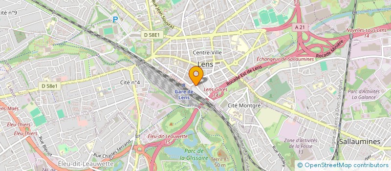 localisation de l'entreprise SCI LICORNE  LENS