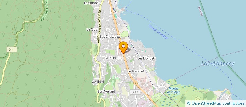 localisation de l'entreprise SCI LIDA  SEVRIER