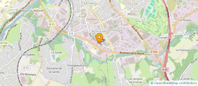 localisation de l'entreprise SCI LIDIA à LIMOGES