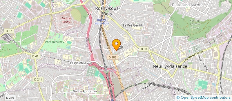 localisation de l'entreprise SCI LIEU PAISIBLE à ROSNY-SOUS-BOIS