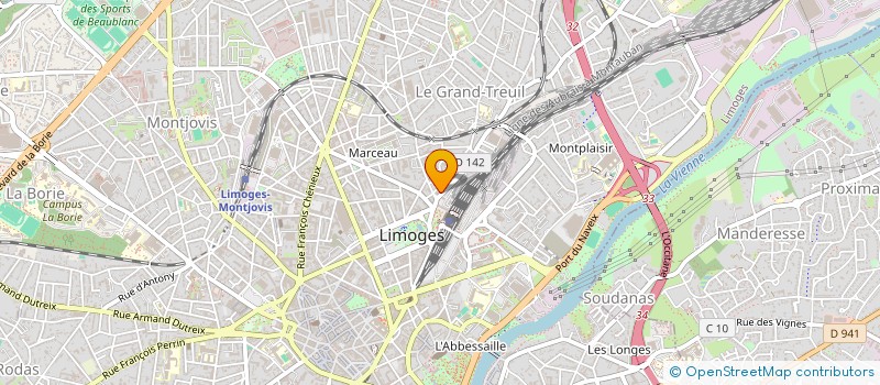 localisation de l'entreprise SCI LIGA à LIMOGES