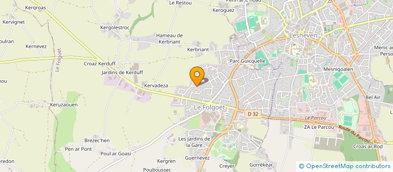 localisation de l'entreprise SCI LIHO  LE FOLGOET