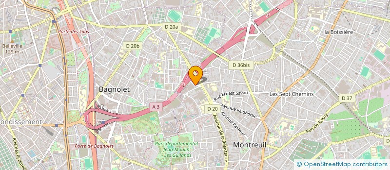 localisation de l'entreprise SCI LILAS 87 à MONTREUIL