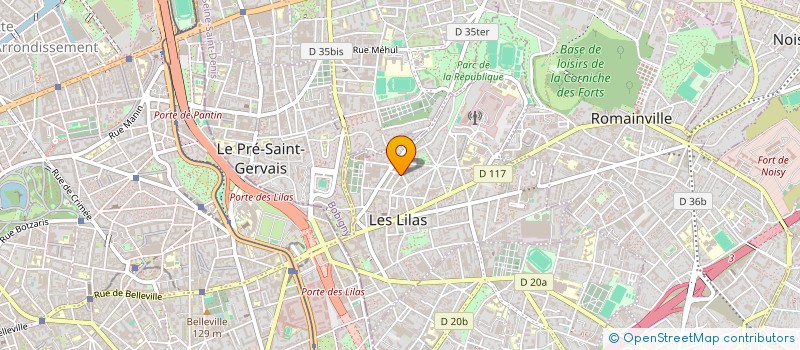 localisation de l'entreprise SCI LILAS BARBUSSE à LES LILAS