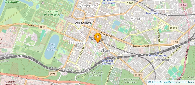 localisation de l'entreprise SCI LIMOGES à VERSAILLES