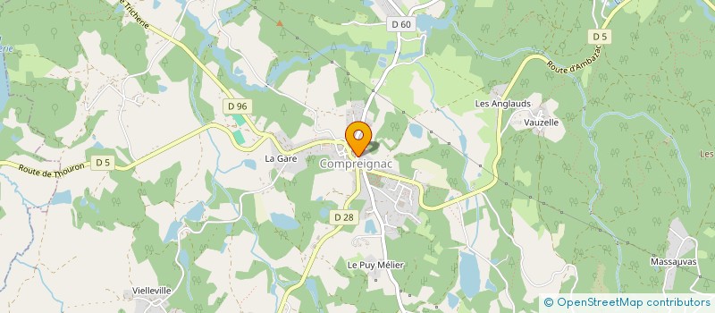 localisation de l'entreprise SCI LIMOGES-JUILLET à COMPREIGNAC