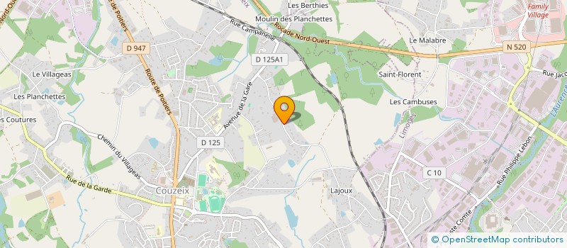 localisation de l'entreprise SCI LIMOUSIN IMMOBILIER LOCATION-LIMOLOC à COUZEIX