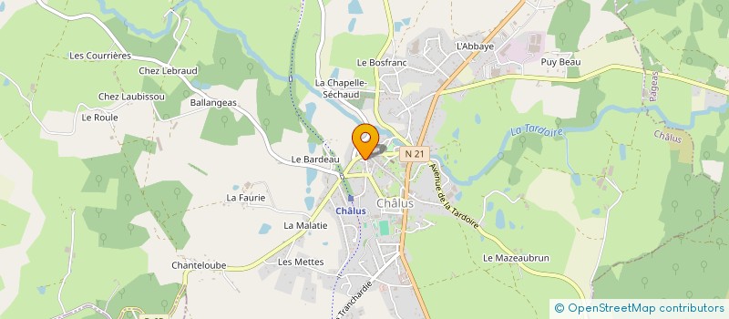 localisation de l'entreprise SCI LIMOUSIN PROPERTIES à CHALUS