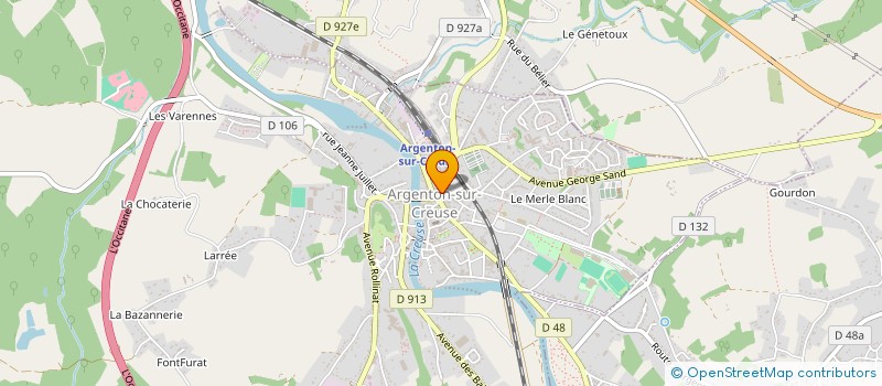 localisation de l'entreprise SCI LINCEL à ARGENTON-SUR-CREUSE